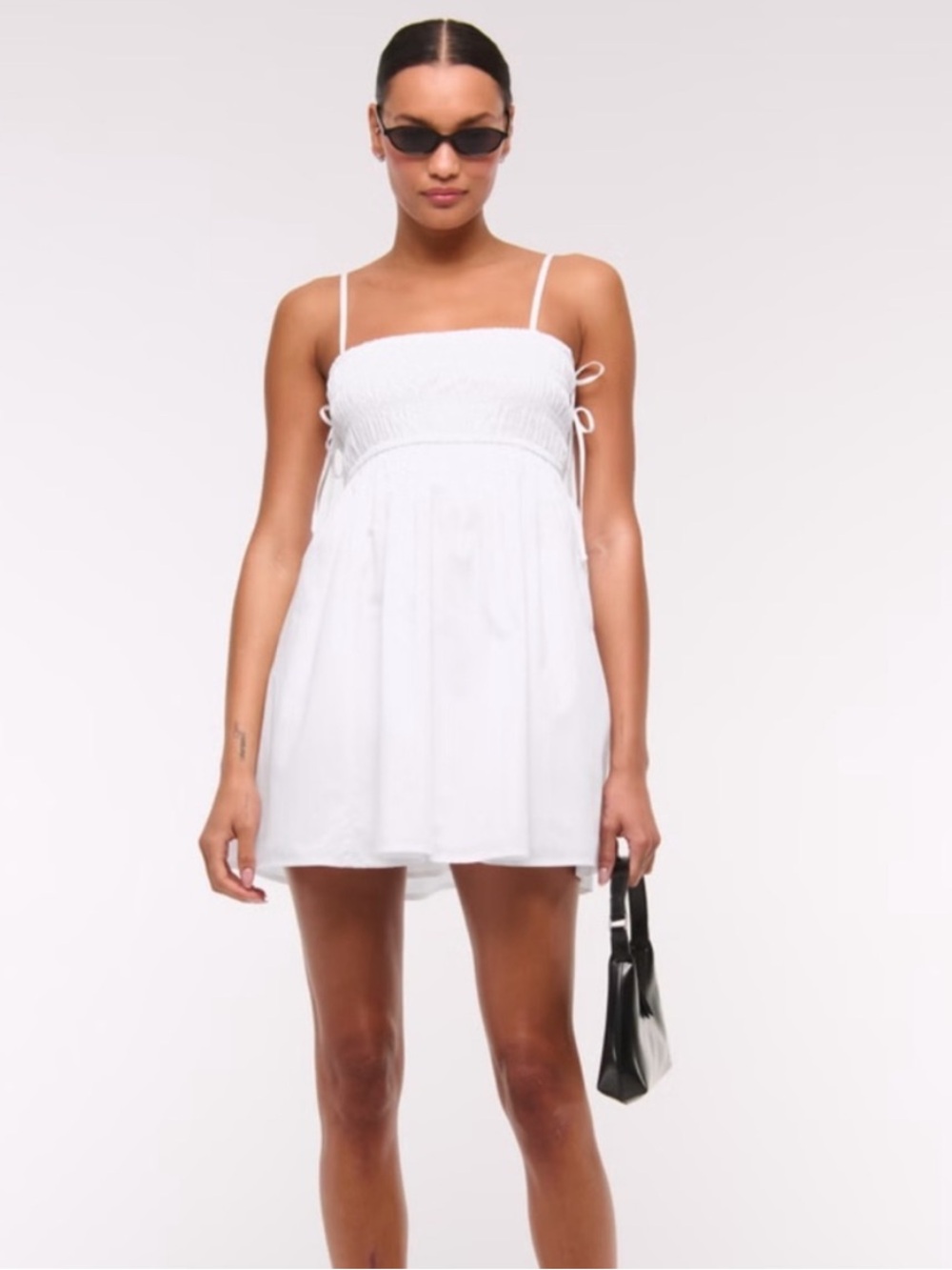 Abercrombie smocked babydoll dress MEDIUM TALL